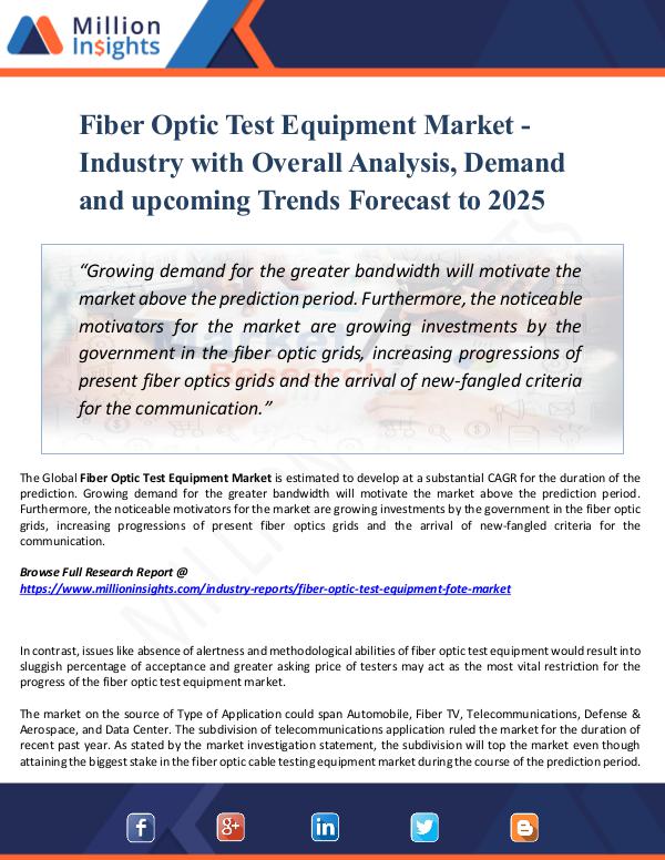 Fiber Optic Test Equipment Market - Industry 2025