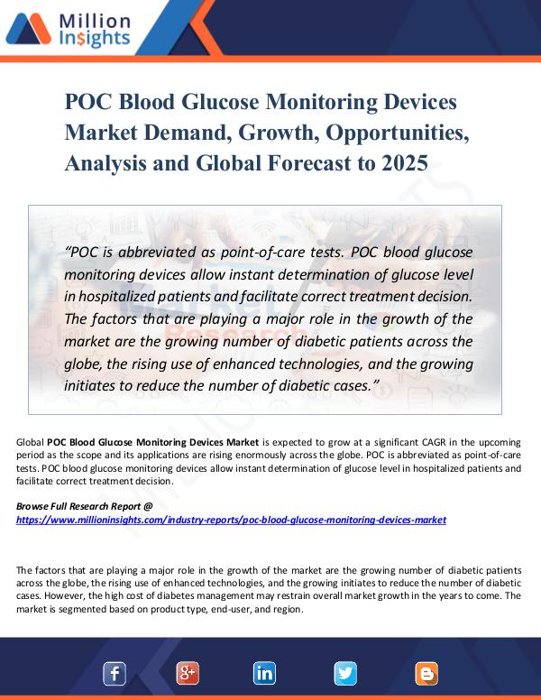 Market Share's POC Blood Glucose Monitoring Devices Market Demand
