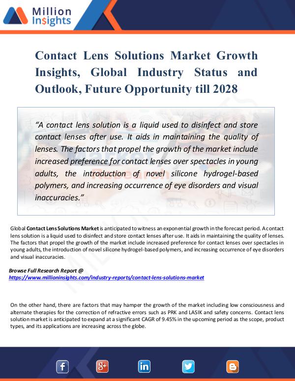 Contact Lens Solutions Market Growth Insights