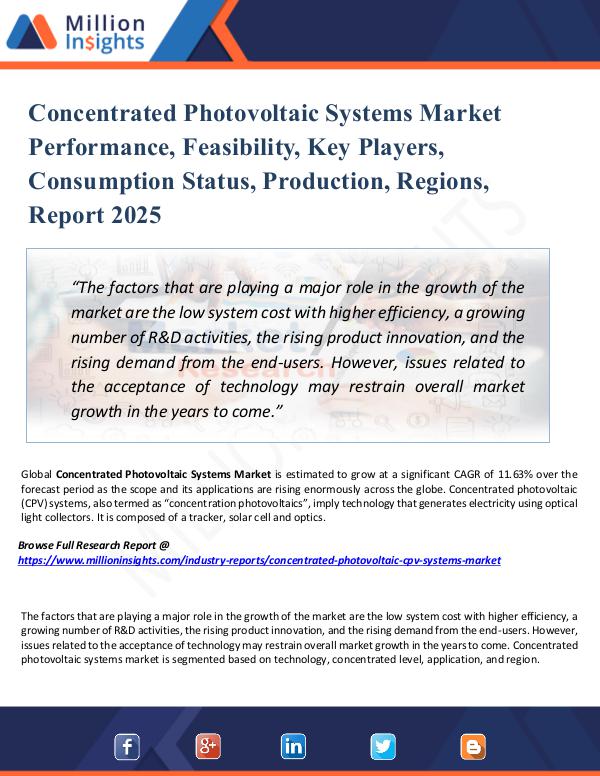 Market Share's Concentrated Photovoltaic Systems Market Report