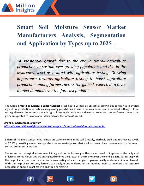 Market New Research Smart Soil Moisture Sensor Market Manufacturers