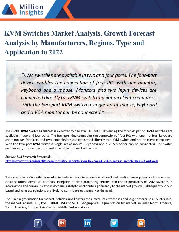 KVM Switches Market Analysis, Growth Forecast