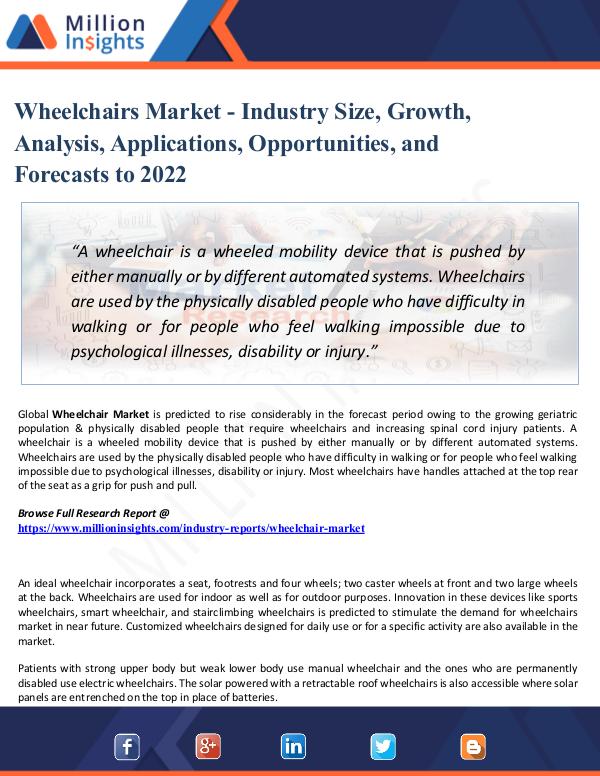 Wheelchairs Market - Industry Size, Growth,