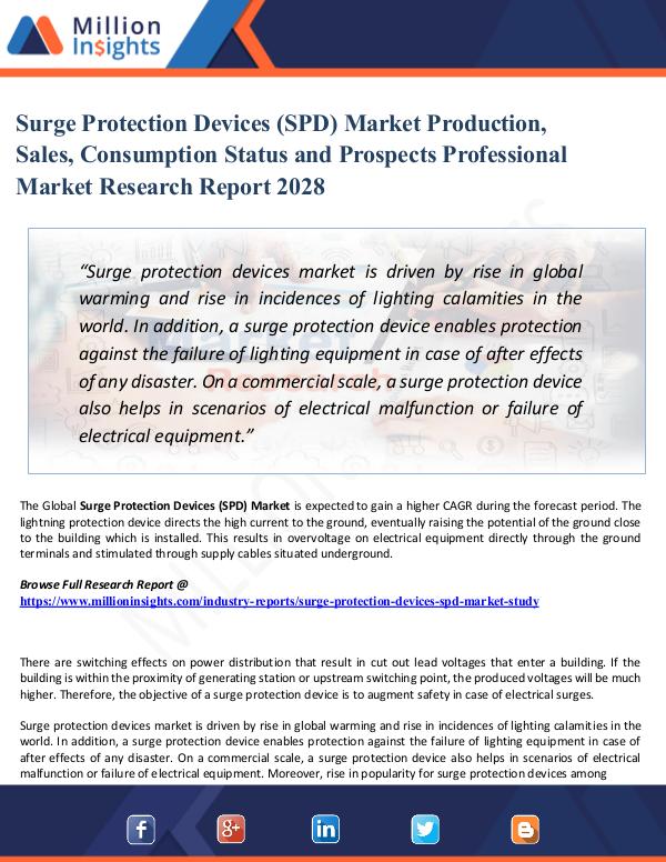 Chemical Market ShareAnalysis Surge Protection Devices (SPD) Market Production,