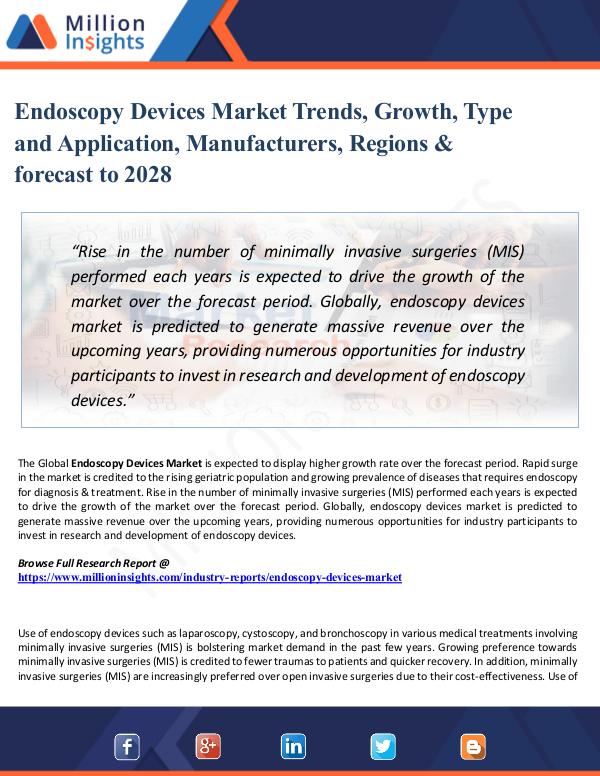 Chemical Market ShareAnalysis Endoscopy Devices Market Trends, Growth, Type and