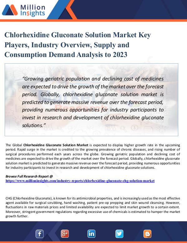 Chemical Market ShareAnalysis Chlorhexidine Gluconate Solution Market Key Player