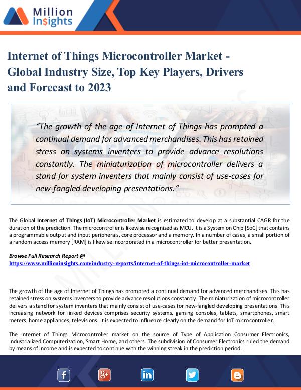 Internet of Things Microcontroller Market - Global