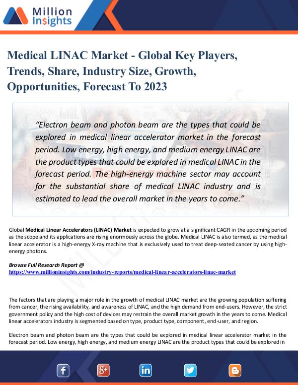 Chemical Market ShareAnalysis Medical LINAC Market - Global Key Players, Trends,