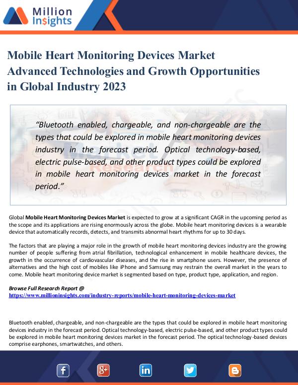 Mobile Heart Monitoring Devices Market Advanced Te