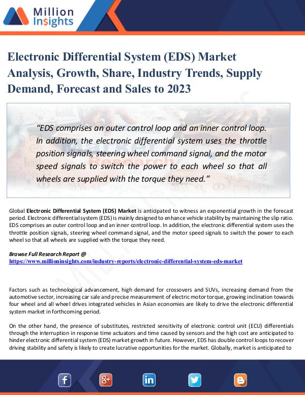 Electronic Differential System (EDS) Market Analys