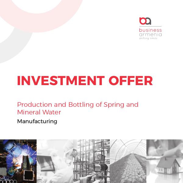 Investment Projects, Business Armenia Spring and Mineral Water Production