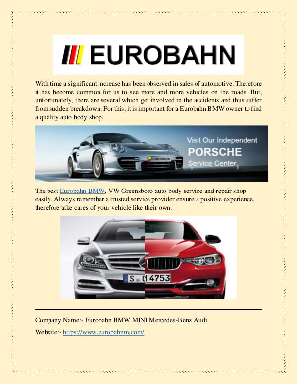Eurobahn: BMW Repair Service at Fair Price With time a significant increase has been observed