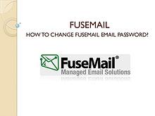 how to change fusemail password?