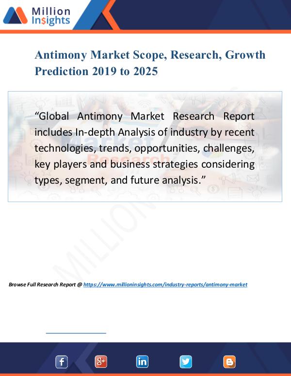 Antimony Market Challenges, Size, Share and Reviews Antimony Market Size Analysis, Segmentation, Indus
