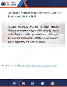 Antimony Market Challenges, Size, Share and Reviews