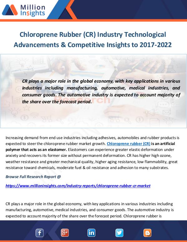 Industry and News Chloroprene Rubber (CR) Market