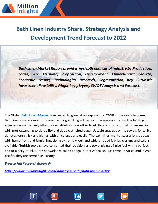 Industry and News Bath Linen Market Size, Market Share, Market Trend