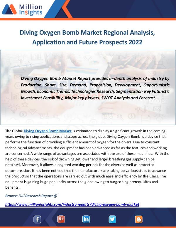 Industry and News Diving Oxygen Bomb Market Regional Analysis