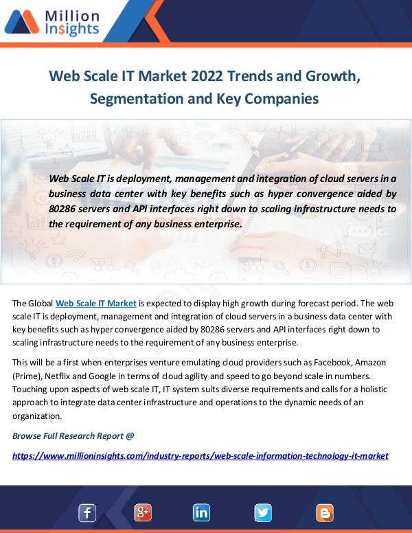 Web Scale IT Market 2022 Trends and Growth