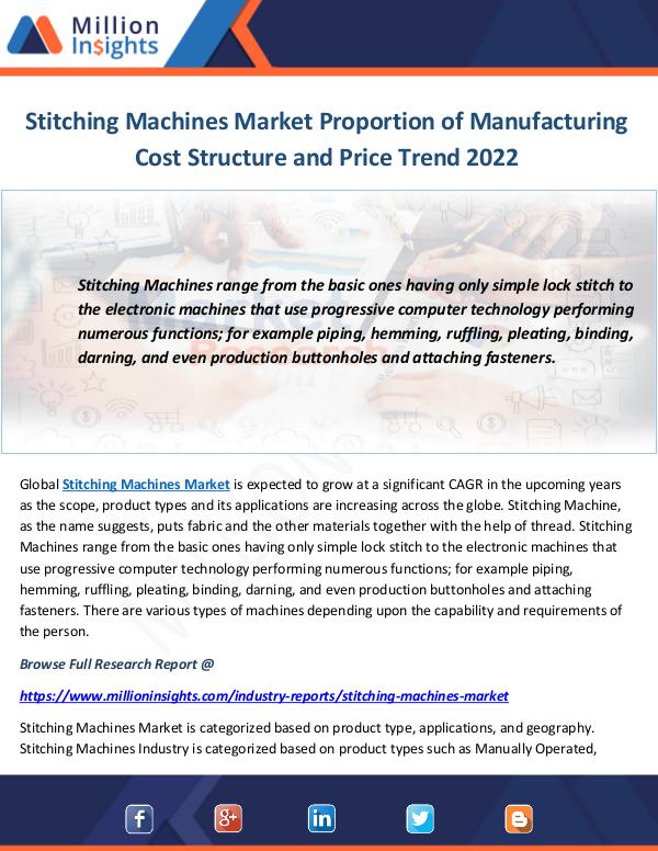 Industry and News Stitching Machines Market