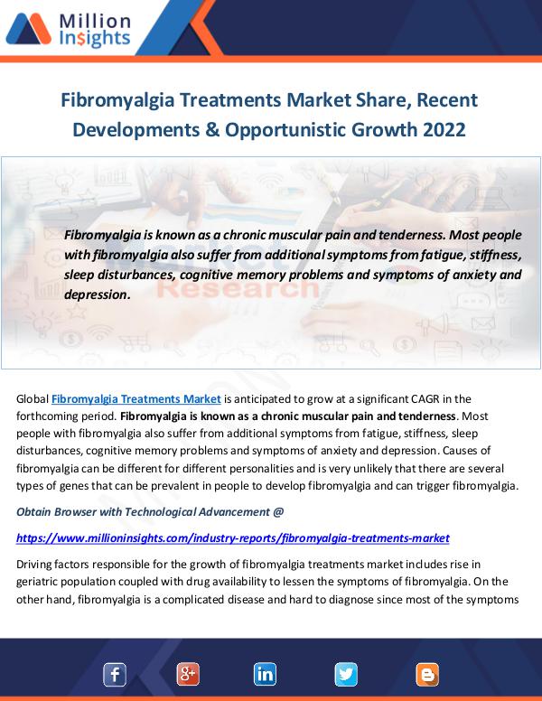 Industry and News Fibromyalgia Treatments Market