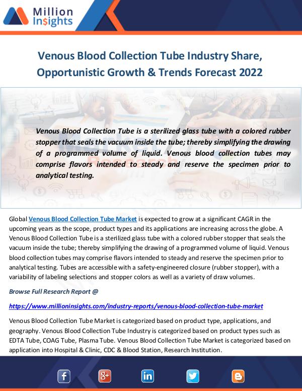 Venous Blood Collection Tube Industry