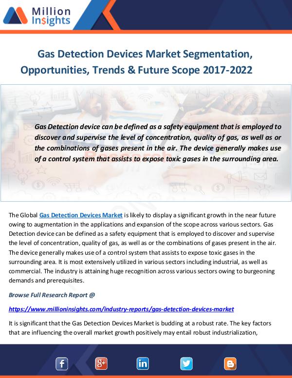 Industry and News Gas Detection Devices Market