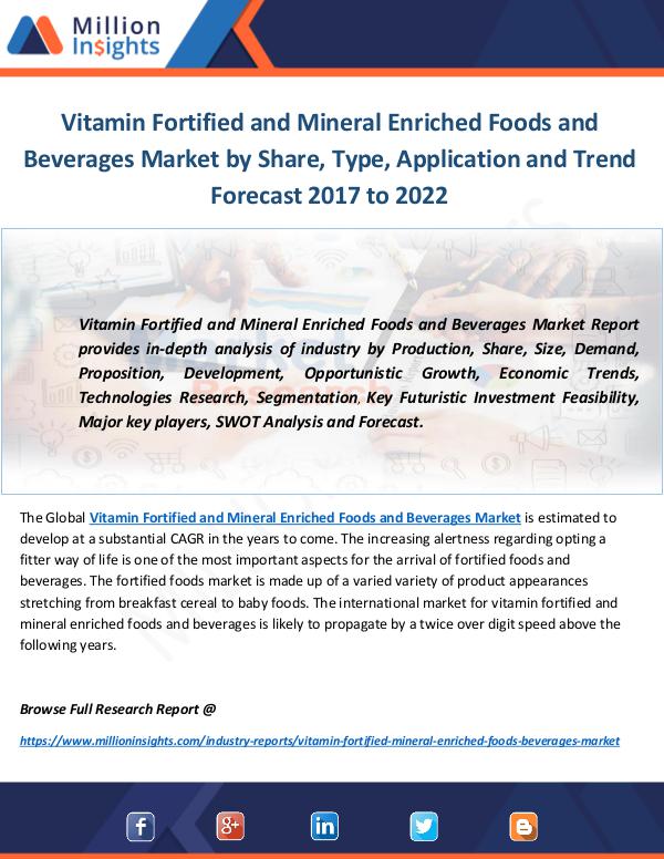 Industry and News Vitamin Fortified and Mineral Enriched Market