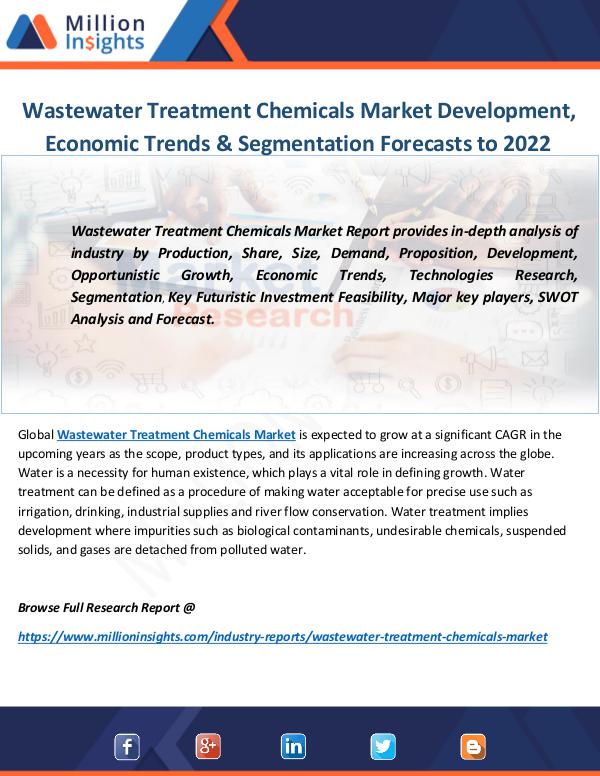 Industry and News Wastewater Treatment Chemicals Market