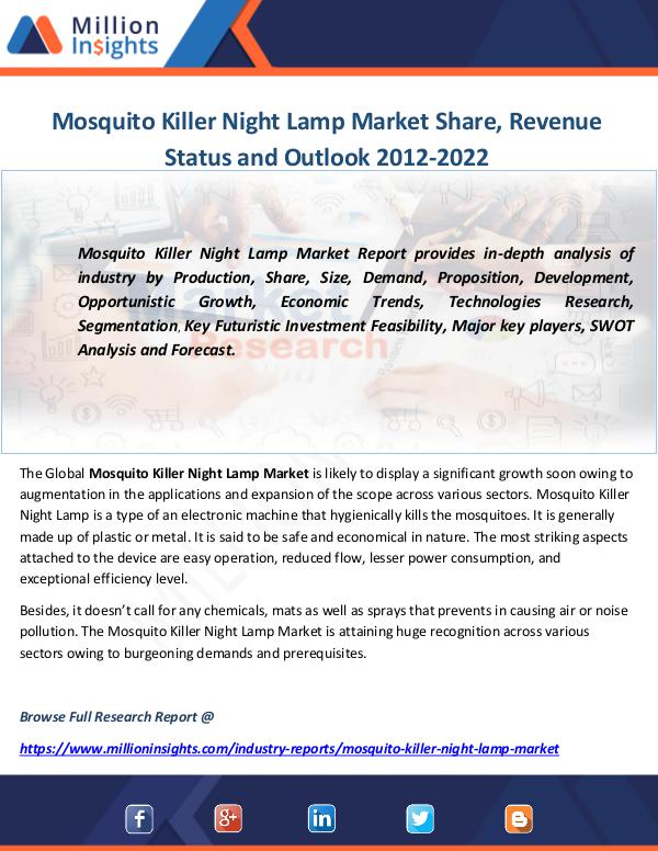 Industry and News Mosquito Killer Night Lamp Market
