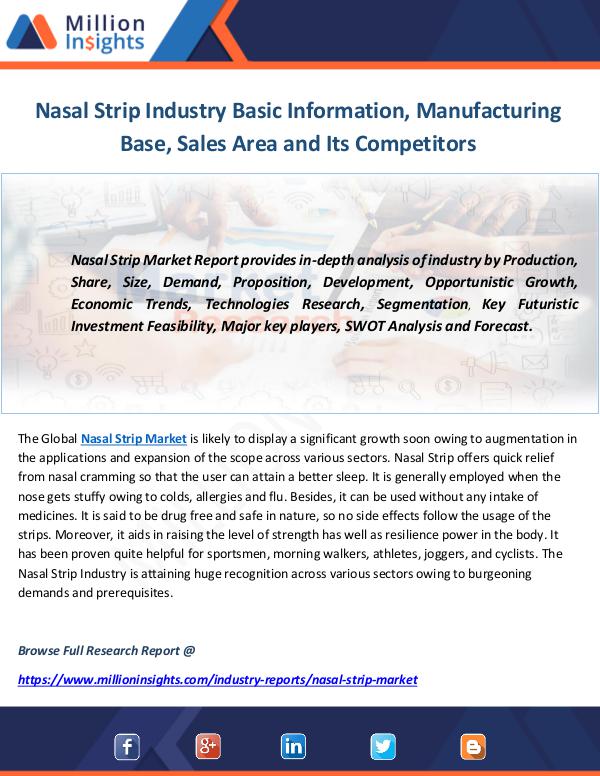 Nasal Strip Industry