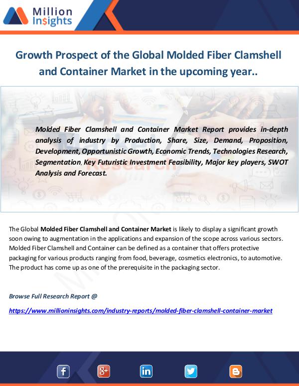 Industry and News Molded Fiber Clamshell and Container Market