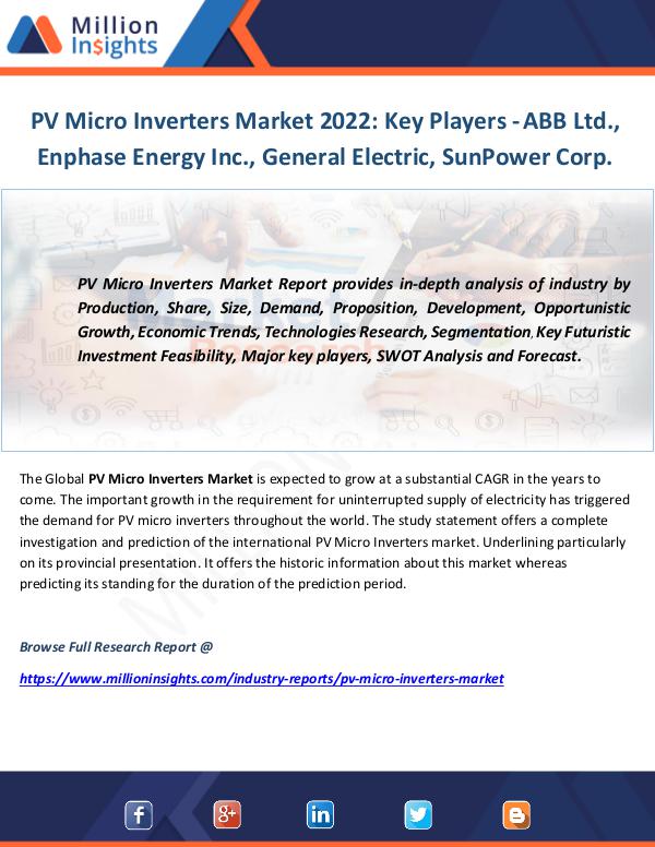 PV Micro Inverters Market 2022