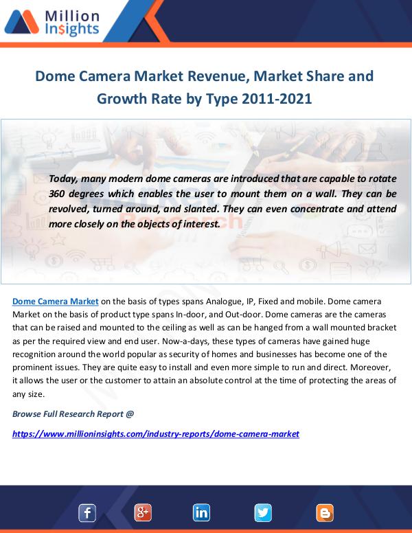 Industry and News Dome Camera Market