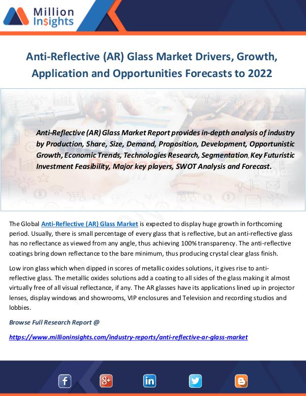 Industry and News Anti-Reflective (AR) Glass Market