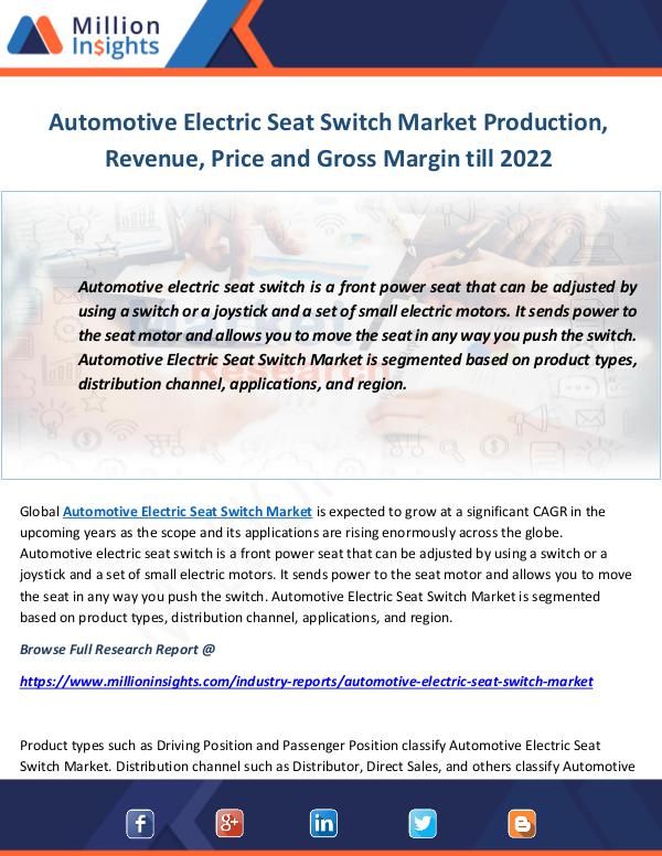 Industry and News Automotive Electric Seat Switch Market