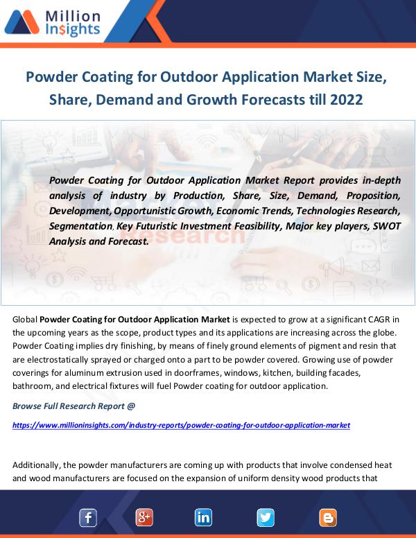 Industry and News Powder Coating for Outdoor Application Market