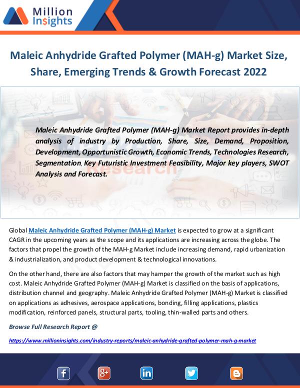 Industry and News Maleic Anhydride Grafted Polymer (MAH-g) Market