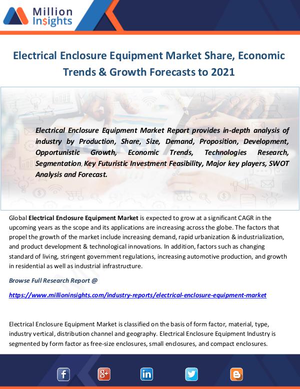 Industry and News Electrical Enclosure Equipment Market