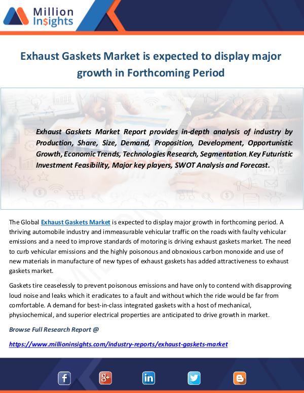 Industry and News Exhaust Gaskets Market