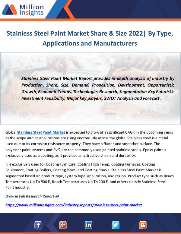 Industry and News Stainless Steel Paint Market