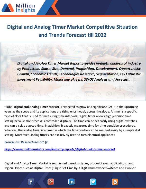 Digital and Analog Timer Market Competitive Situat