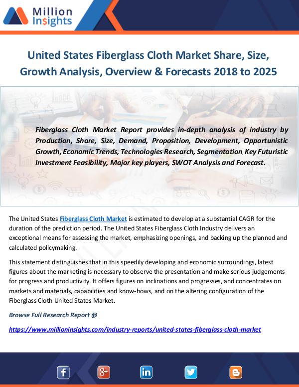 Industry and News United States Fiberglass Cloth Market 2018