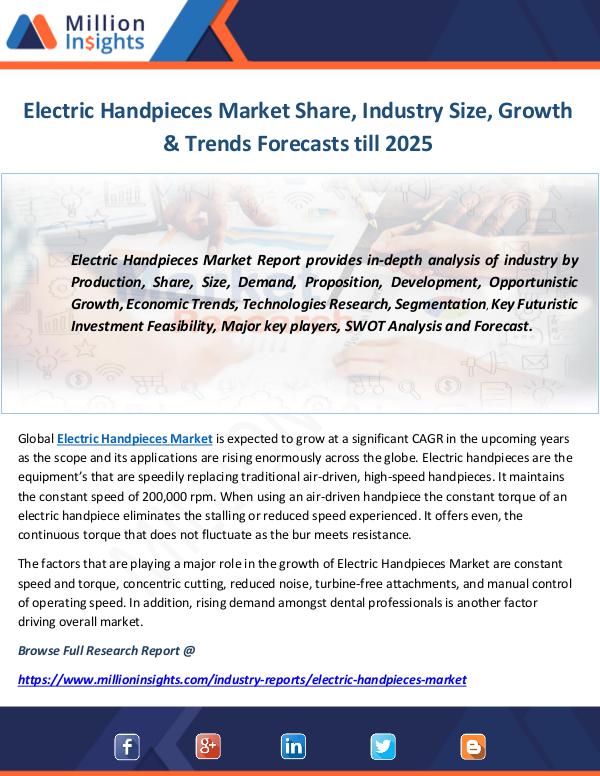 Industry and News Electric Handpieces Market