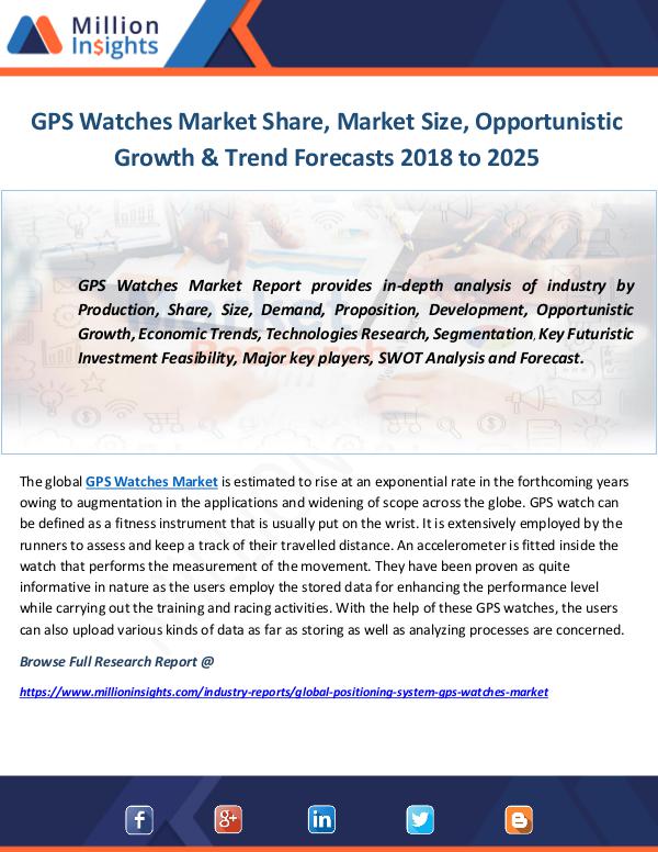 Industry and News GPS Watches Market