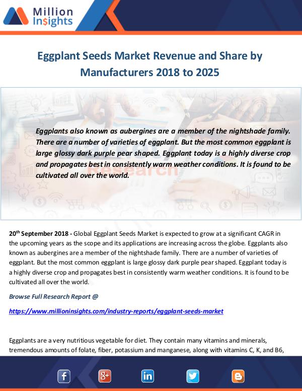 Industry and News Eggplant Seeds Market