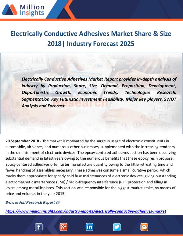 Industry and News Electrically Conductive Adhesives Market