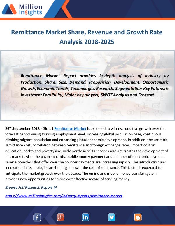Industry and News Remittance Market