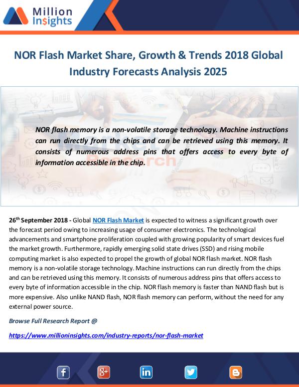 Industry and News NOR Flash Market