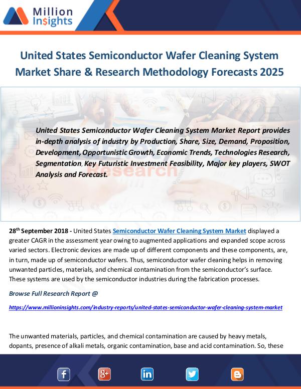 Industry and News US Semiconductor Wafer Cleaning System Market
